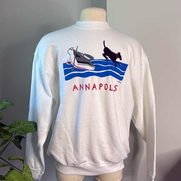Fruit of the Loom Other - Vintage Hammond Eggs Signed Dog  ANNAPOLIS Sweatshirt XL